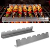 Werkzeuge 2-teiliges, umweltfreundliches Spießhalter-Set, silberfarben, Kebab-Racks, Lebensmittelqualität, Grill, zweiteilige Utensilien