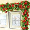 Decoratieve bloemen 26 Keuze zijden rozenbloem met klimop wijnstok kunstmatig voor huis bruiloft decor slinger