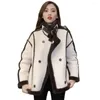 Женское кожаное теплое свободное пальто, женское пальто из овечьей шерсти, лоскутная уличная одежда, флисовая куртка, топ, женский плюс бархатная верхняя одежда