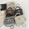 Evening Bags Stylish Women Luxury Design Knitted Weave Handbag Shoulder Hobo Makeup Bag Lady Woman Totes Purse Satchel Crossbody Cosmetic