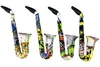 Cartoon Mini Pijp Saxofoon Trompet Vorm Kleurrijke Metalen Aluminium Tabakspijpen Nieuwigheid Cadeau Grinder Rook Gereedschap voor Droge Kruid Blisterverpakkingen