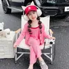 의류 세트 아기 소녀 봄 가을 어린이 코트 조끼 바지 3 pcs 슈트 아이의 옷 의상 편안한 캐주얼 스포츠웨어
