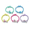 Charme Pulseiras 5 Pçs / Set Bonito Dos Desenhos Animados Dinossauro Acrílico Stretch Rope Pulseira Para Meninas Hairband Use Party Presente de Aniversário