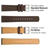 Watch Bands WOCCI Nubuck Top Grain Leather Watch Strap 18mm 20mm 22mm Men Women Replacement Bracelet for Amazfit 231108