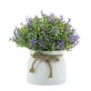 Dekorative Blumen, Desktop, leicht, Heimdekoration, drinnen, draußen, Wohnzimmer, Geschenk, Herzstück, Hochzeit, Party, echte Haptik, künstlich im Topf