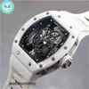 Femelle Minority Luxury Richa Mens Ceramic Mechanics Regarder White Sapphire Crempa à la mécanique pleine automatique MILEMIR RM055