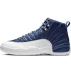 Avec boîte Jordns Jumpman Hommes Chaussures de basket-ball rétro 12 12s Gris foncé Fiba Game Royal Indigo International Flight Michigan Reptile Reverse Taxi Twist