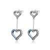 Dangle Earrings Sterling-Silver-Jewelry Lavish Heart Drop Earring