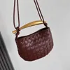 Handtasche Venetasbottegas Sardine Woven Bag Silver Knot Bag One Shoulder Crossbody Handtasche Cloud Dumpling Bag Girl