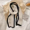 Szaliki w stylu koreański solidny dzianin szalik dla kobiet zimowy ciepły dekolt miękki wełniany przędza szal bufandas kaszmirowy tłumik szyi