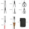 Other Garden Tools Bonsai Pruning Tool Set Shear Extensive Cutter Carbon Steel Scissors Kit with Nylon Case for Home 230422