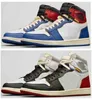 브랜드 농구화 High Qaulity Union LA X 1 OG NRG White Storm Blue Blue Red Wolf Grey Men 1s Sneakers