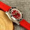 ساعة معصم Tandorio SBDX001 Diver Steel Automatic Watch Men Phoulth Chapter Ring Mop Dial Red Sapphire Glass Waterproof Wathwatch Green