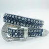 20% OFF Belt Designer New Black white for men and women with straight punk diamond inlaid waistband