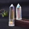 Objetos decorativos estatuetas 1 PC Natural Aura Clear Quartz Crystal Point Wand Cura Pedra Energia Decoração de Casa Reiki Polido Chakra Tower 231123