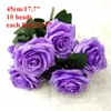 Decorative Flowers One Silk Rose Bunch Flower 9/10 Heads Artificial French Branch For Wedding Centerpieces Home Table Floral Deco