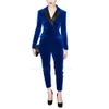 Zweiteilige Damenhose, Übergröße 2, Anzug, Samt-Outfits, zweireihiger Arbeits- und Büro-Blazer mit Damen-Abendparty 231123