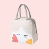 Sacs de rangement mignon dessin animé sac à déjeuner femme à l'extérieur isolé boîte portable décontracté mini fourre-tout sac à main