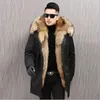 Jaquetas masculinas para baixo longo à prova dlong água casaco de pele do falso para o homem jaqueta de inverno puffer jaqueta masculina inverno casacos quentes roupas masculinas 231123