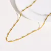 Kedjor bar länk kedja halsband rostfritt stål choker för kvinnor uttalande smycken