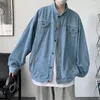 Giacche da uomo Giacca di jeans Autunno Uomo Cappotto oversize Vintage Solid Abbigliamento casual 5XL Jean per uomo Abbigliamento in cotone Capispalla