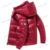 Men's Down Parkas Puffer Jacket Men Hooded Casual Down Winter s Clothing Short Glossy Feather s Duck Coat Man Waterproof T231123