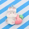 10 adet Charms Şeffaf Reçine Kawaii Hayvan Kolye Mücevher Anahtarları için DIY Küpe Bulguları