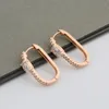 Dangle Oprings Trend 2023 تصميم غير عادي قطرة فريدة من نوعها للنساء Rose Gold Color Natural Zircon Mashing Jewelry