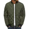 Herenjassen Heren Winter Warm Stand Kraag Puffer Zip Up Jas Gewatteerde Gewatteerde Jas Uitloper