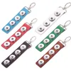 Keychains hoogwaardige lederen snap -knoop sieraden voor doe -het -zelf maken fit 18 mm snaps charmes auto sleutel ringen geschenken