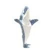 Couvertures Couverture châle pour enfants adultes dessin animé requin sac de couchage doux flanelle pyjamas bureau confortable tissu de haute qualité sirène 231123