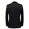 Gold Pailletten Wellen Streifen Blazer Männer Slim Fit One Button Glitter Anzug Jacke Hochzeit Party Abend Bankett Smoking Mantel kostüm