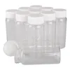 Bottiglie di stoccaggio 15 pezzi 65ml 37 90mm vetro con tappi di plastica bianchi contenitore per spezie barattoli di caramelle fiale fai da te per regalo di nozze