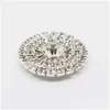 Rhinestones 50Pcs 25Mm Round Rhinestone Sier Button Flatback Decoration Crystal Buckles For Baby Hair Accessories Drop Delivery Jewelr Dhmin