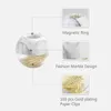 Gold Paper Clips In Elegant Magnetic Marble White Clip Holder 28mm 100 Per Box