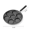 Pans 7Hole Frying Pot Pan Thickened Omelet Nonstick Egg Pancake Steak Cooking Ham Dual Purpose Cookware 231122