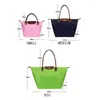 Sacs de rangement Classique À La Mode Femme Sac À Main En Nylon Étanche Oxford Sac Pliable Dumpling Grande Capacité Shopping Fille Cadeaux