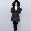 女性のダウン2023ファッションウィンターパーカージャケットフード付きファーカラールーズカジュアル厚い暖かい綿の女性コートG603