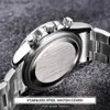 Montres-bracelets PLADEN Nouvelle Montre De Mode Pour Hommes D'affaires Chronographe En Acier Inoxydable Montres À Quartz Mâle Sport Lumineux Plongée Montre Homme 2022Q231123