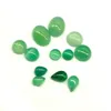 Garden Decorations Green Agate Egg-shaped Round Drop-shaped Ring Face DIY Antique Jewelry Hairpin Bare Stone Chalcedony Inlaid Accessories