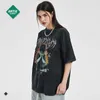 hommes et femmes T-ShirtsArtie Menswear | Mode de rue vêtements pour hommes petit garçon pensant rêverie impression utilisé t-shirt hommes lavage hommes à manches courtes T