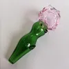 2023Cachimbo de mão de vidro vendável de fábrica novo vermelho rosa rosa grosso cachimbo de tabaco queimador de colher de 5,5 polegadas de comprimento