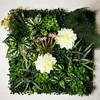 Flores decorativas de 50 cm de flor artificial plant rattan painol falsa simulação simulação turf folha verde grama subtropical malha grade parede