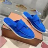 Loro Top Mule Piana Damespantoffels Flats LP Loafers Real Suede Mocassin Maat 35-42 Designer Schoenen Zomer Slip-Ons Deep Ocra Babouche Charms Walk