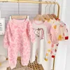 Towels Robes Baby Girl Cotton Long Sleeve Baby Newborn Jumpsuit Pajama Autumn Boy Jumpsuit Clothes Outfit Set Winter RomperL231123