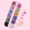 Nail Art Decorations 12Grid AB Jelly Rhinestones Flatback Non Fix Rhinestone 3D Glitter Gems Diamond For DIY Charms