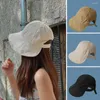 Sombreros de ala ancha Elegante Round Top Camping Lady Cap Ligero Sunhat Protección facial Jardinería Mujeres Verano para adultos