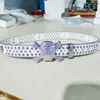 20% de rabais sur le designer Nouveau crâne diamant en cuir brillant violet