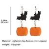 Dangle Earrings Halloween Originality Clay Pumpkin Bat Moon Ghost Fashion Jewelry Casual Brown Drop Gift Polymer