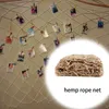 Andra trädgårdsverktyg Hemp Rope Net Tak Mesh Växt Support Tool Stair Balcony Hållbar praktisk väggdekor Trellis Netting för klättring Växter 230422